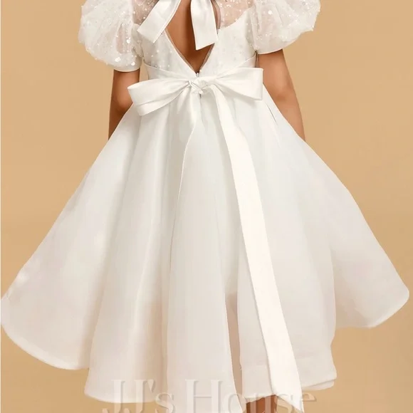 JJs House Ivory Flower Girl Dress